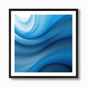 Abstract Blue Wave 14 Art Print