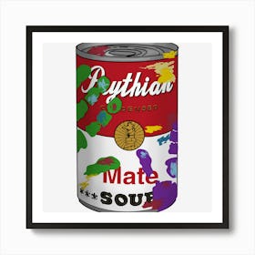 Hot Trend Mate Soup Can Paint Hands Art Print