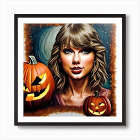 Taylor Swift Halloween Painting Art Print