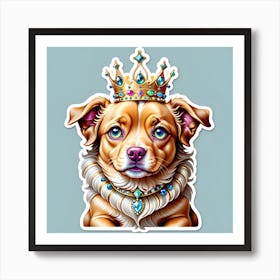 Dog In A Crown Art Print