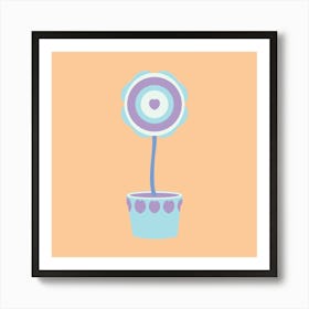 Kids Pastel Love Heart Flower 9 Art Print