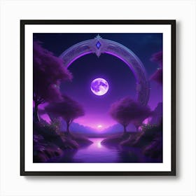 Purple Night Sky Art Print