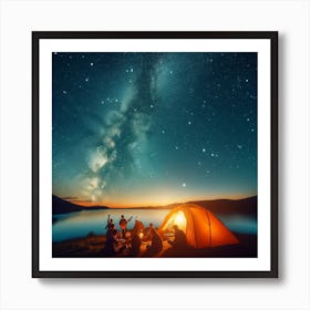 Camping Under The Stars 2 Art Print
