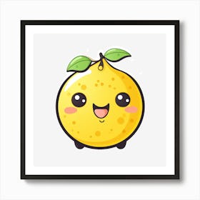 Kawaii Lemon 1 Art Print