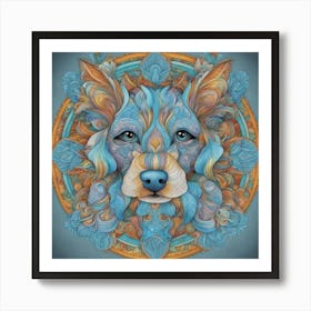 Dog In A Circle Art Print