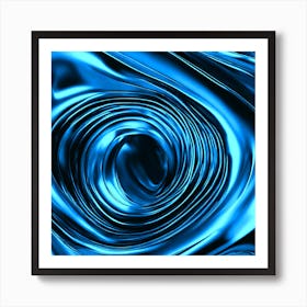 Anodized Blue Aluminium In The Blender Art Print