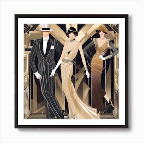 Art Deco Fashion Magazine Cover 2 Art Print