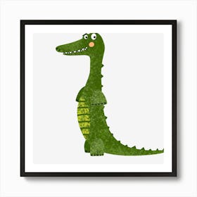 Cute crocodile Art Print