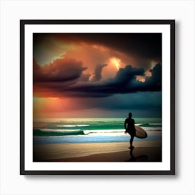 Beachstorm Art Print