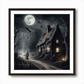 Haunted House 3 Art Print