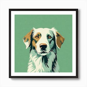 Australian Shepherd, dog illustration, dog portrait, animal illustration, digital art, pet art, dog artwork, dog drawing, dog painting, dog wallpaper, dog background, dog lover gift, dog décor, dog poster, dog print, pet, dog, vector art, dog art Art Print