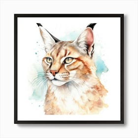 Island Lynx Cat Portrait Art Print