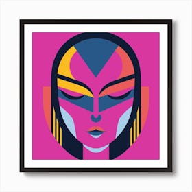 Abstract Woman'S Face 2 Art Print