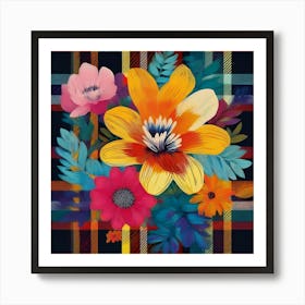 Dripping flowers Art Print