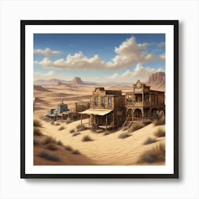 Old Desert Town 2 Art Print