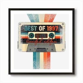 Best Of 1997 Cassette Tape 25 Birthday Gifts 25 Year Old Art Print