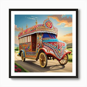 Traditional Indian Bus Art Print