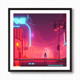 Neon City Art Print