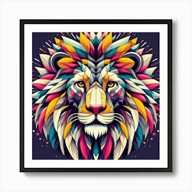 Abstract Lion 2 Art Print