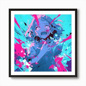 Anime Vibrant Emotions Art Print