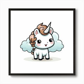 Cute Unicorn 429 Art Print