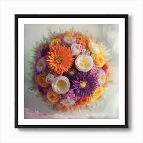 Dreamlike And Kaleidoscopic Cinematic Photograph Of Flower Arrangement 2 Art Print