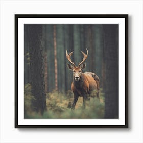 Deer In The Forest 2 Art Print