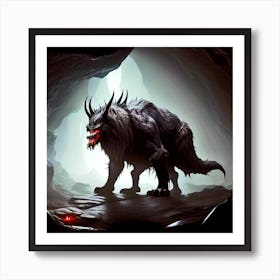 Wolf In The Cave 1 Art Print