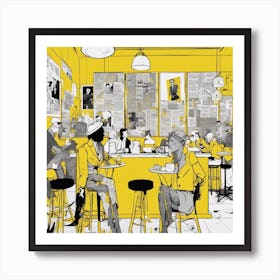 Yellow Cafe Art Print