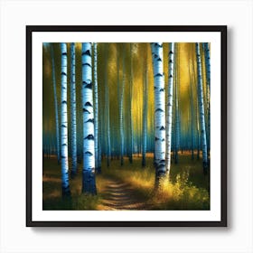 Birch Forest 110 Art Print