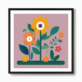 Flowers In The Garden 5 Art Print