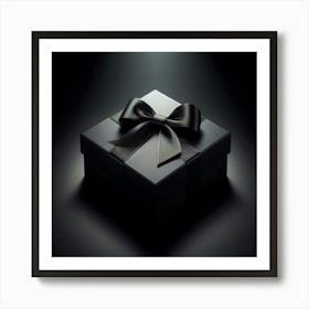 Black Gift Box Art Print