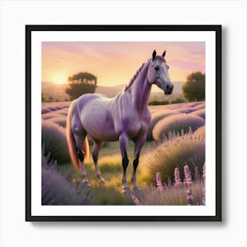 Lavender Field 1 Art Print