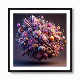 Floating Abstract Pipe Art Print