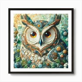 Mosaic Owl 1 Art Print