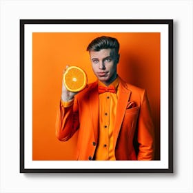 Orange Man 1 Art Print