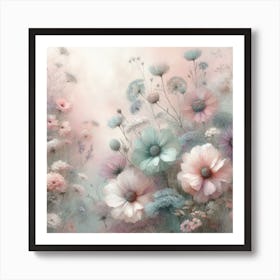 Pastel Flowers Art Print