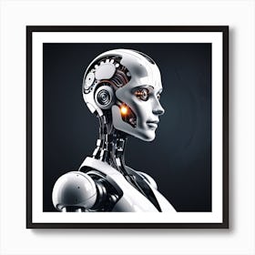 Futuristic Female Robot 11 Art Print