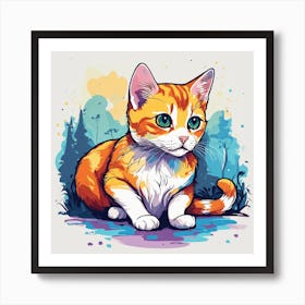 Orange Tabby Cat 1 Art Print