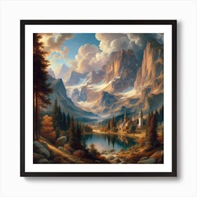 Mountain Landscape Art Print