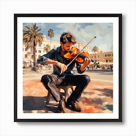 Man Playing Violin Art Print