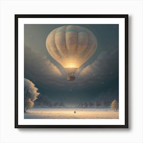 Air Balloon In The Winter, By Charles Dyson In Year 2024 Póster