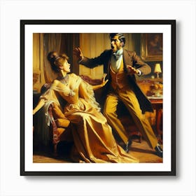 Victorian Lovers Art Print