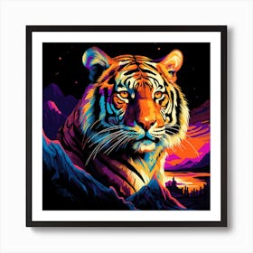 Neon Tiger Art Print