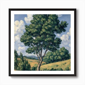 Tree In The Field Art Print