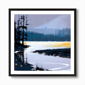 Abstract Of A River Art Print