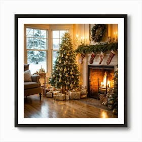 Christmas In The Living Room 61 Art Print