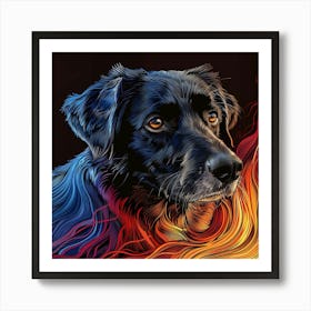 Fire Dog 4 Art Print