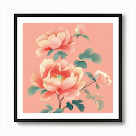 Peony Painting Art Print