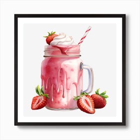 Strawberry Milkshake 29 Art Print